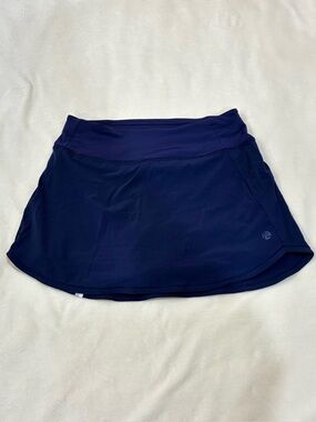 Rhoback The Steffi Active Skort Sz Small Fleet Navy Blue Golf Tennis Skirt Liner